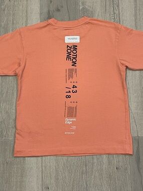 ZARA Boys Orange Graphic T-Shirt Prime Motion Dynamic Edge Size 7-8 (128cm)